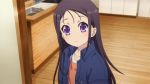  1girl animated animated_gif charlotte_(anime) happy long_hair otosaka_ayumi solo violet_eyes 