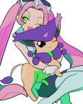  00s 1girl delcatty goggles green_eyes lovrina_(pokemon) pink_hair pokemon pokemon_(game) pokemon_xd simple_background twintails wink 