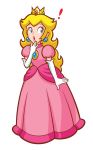  1girl blonde_hair blue_eyes earrings elbow_gloves gloves jewelry lips official_art open_mouth princess_peach simple_background solo super_mario_bros. super_princess_peach tagme 