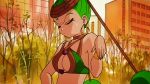  1girl amazons_quartet animated animated_gif bikini bishoujo_senshi_sailor_moon breasts green_hairjunjun_(sailor_moon) swimsuit 