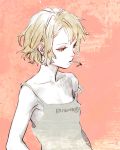  1girl blonde_hair erect_nipples gradient gradient_background iwamoto_james looking_away short_hair solo tagme 