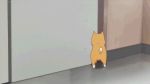  1girl animated animated_gif dog gakkou_gurashi! pink_hair subtitled takeya_yuki taroumaru_(gakkou_gurashi) 