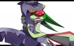  claws crying fangs flygon garchomp horns pokemon simple_background tagme tears wings 