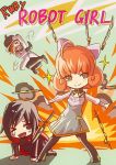  &gt;_o 1boy 2girls android gloves hat moai_(moai_world) multiple_girls one_eye_closed open_mouth orange_hair penny_(rwby) roman_torchwick ruby_rose rwby short_hair simple_background wink 