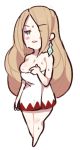  1girl blush bravely_default:_flying_fairy bravely_default_(series) breasts brown_hair cleavage holly_white inkerton-kun simple_background solo sweat towel 