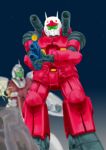  damaged gm_command gradient gradient_background gun guncannon gundam mecha mobile_suit_gundam space sparks sword-dream weapon 