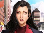  1girl artist_request asami_sato avatar:_the_last_airbender black_hair eyeshadow green_eyes lips lipstick long_hair looking_at_viewer makeup solo the_legend_of_korra 