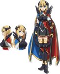  1girl blonde_hair chaos_dragon concept_art official_art simple_background sword tagme ururika weapon 