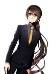  1boy androgynous artist_request jyu_viole_grace long_hair necktie simple_background solo tower_of_god yellow_eyes 