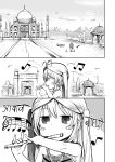  1girl highres india miyauchi_renge monochrome non_non_biyori 