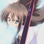  1girl androgynous gradient gradient_background kazehaya_kamito ren_ashbell seirei_tsukai_no_blade_dance solo sword trap 