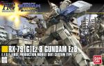  10s 2013 damaged ez-8_gundam firing ground_gundam gun gundam gundam_08th_ms_team helmet highres official_art shield soldier weapon zaku zaku_ii 