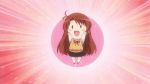  1girl animated animated_gif brown_hair chibi koshigaya_komari long_hair non_non_biyori open_mouth smile 