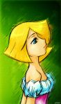 1girl blonde_hair blue_eyes clover_(totally_spies) gradient gradient_background lips short_hair solo totally_spies 