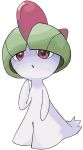  artist_request no_humans pokemon ralts red_eyes simple_background solo 