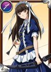 00s 1girl arrow brown_hair card_(medium) female ikkitousen long_hair official_art ten&#039;i_(ikkitousen) weapon 