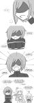  3girls blush comic cookie english food lunarisaileron monochrome multiple_girls ruby_rose rwby simple_background torture weiss_schnee white_background yang_xiao_long 