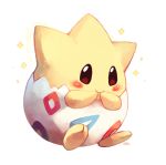  blush egg no_humans pokemon simple_background solo togepi 
