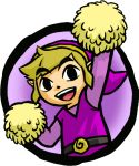  1boy animated animated_gif blonde_hair green_shirt hat link looking_at_viewer pointy_ears purple_link solo the_legend_of_zelda toon_link 