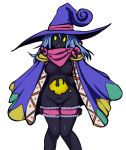  1girl artist_request breasts drawcia hat kirby_(series) looking_at_viewer simple_background wide_hips witch_hat yellow_eyes 