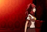  animated animated_gif bed bouncing brown_hair kujikawa_rise persona persona_4 school_uniform tagme 