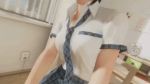  1girl 3d animated animated_gif necktie pencil plaid plaid_skirt school_uniform skirt summer_lesson 