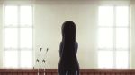  1girl akiyama_mio animated animated_gif black_hair hime_cut horiguchi_yukiko k-on! kyoto_animation long_hair lowres school_uniform solo 