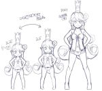  character_sheet charlotta_(granblue_fantasy) chart child crown granblue_fantasy growth harbin jingai_modoki lingerie long_hair monochrome navel panties pointy_ears size_chart underwear 