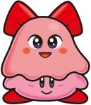  1997 1boy 1girl 90&#039;s 90s blush chuchu_(kirby) hal_laboratory_inc. hoshi_no_kirby hoshi_no_kirby_3 kirby kirby_(series) looking_at_viewer nintendo no_humans octopus official_art pink_puff_ball simple_background 