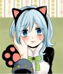  1girl blue_hair cat_ears fairy_tail jingle_bell-bell juvia_loxar md5_mismatch simple_background 