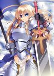  armor blonde_hair blue_eyes rei_shabu serious sword 