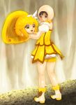  androgynous big_hair blonde_hair cosplay costume cure_peace kigurumi kise_yayoi open_mouth precure smile_precure! solo sweat 