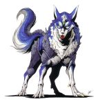  dog green_eyes looking_at_viewer official_art pascal_the_dog shin_megami_tensei simple_background third_eyes 