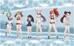  10s 6+girls asuna_(pokemon) bikini gym_leader haruka_(pokemon) haruka_(pokemon)_(remake) lucia_(pokemon) mabu_(dorisuto) multiple_girls nagi_(pokemon) nintendo pokemon pokemon_(game) pokemon_oras ran_(pokemon) swimsuit tsutsuji_(pokemon) 