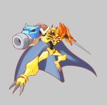  ? arm_cannon armor bandai blastoise cannon cape charizard digimon epic full_armor fusion horns md5_mismatch mecha monster nintendo no_humans omegamon parody pokemon resized royal_knights simple_background solo sword telekendo weapon 