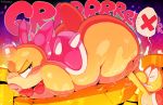  1girl annoyed ass blue_eyes bow fire huge_ass jewelry koopa lipstick looking_back makeup super_mario_bros. necklace nintendo pipe plump pout shell spikes stuck sunibee super_mario_bros. tail thick_thighs wendy_o._koopa 