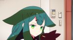  1girl animated animated_gif blush cat gatchaman gatchaman_crowds green_eyes green_hair happy long_hair solo utsutsu 