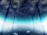  chiroru128 jellyfish no_humans surreal tagme telephone_pole 