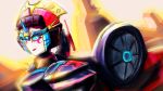  1girl autobots blue_eyes lipstick makeup mecha_girl oberon826 robot transformers windblade windblade_(transformers) wings 
