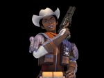  1boy cowboy gun male_focus one_eye_closed solo weapon western wink 