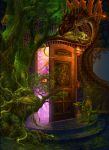  atelier colorful door dragon fantasy original treble_clef tree ucchiey 