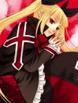  blazblue blonde_hair long_hair rachel_alucard red_eyes ribbon twintails 