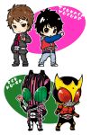  belt chibi kadoya_tsukasa kamen_rider kamen_rider_decade kamen_rider_kuuga onodera_yuusuke 