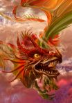  cloud clouds dragon fantasy horns mountain original tail teeth tongue ucchiey wings 