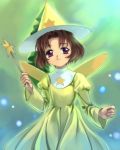  card_captor_sakura costume fairy highres moonknives mutsuki_(moonknives) red_eyes sasaki_rika short_hair wand 