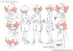  1girl absurdres amanda_o&rsquo;neill character_sheet expressions green_eyes hand_on_hip highres little_witch_academia little_witch_academia_2 multiple_views open_mouth redhead short_hair skirt smirk standing sweater_vest traditional_media trigger_(company) witch 