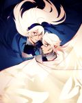  1boy 1girl cape dual_persona fire_emblem fire_emblem_if hairband hoursago looking_at_viewer my_unit_(fire_emblem_if) pointy_ears red_eyes silver_hair 