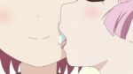 2girls akaza_akari animated animated_gif blush licking lowres multiple_girls pink_hair smile yoshikawa_chinatsu yuri yuru_yuri 