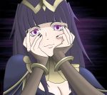  1girl black_hair fire_emblem fire_emblem:_kakusei nail_polish parody tagme tharja violet_eyes yandere_trance 