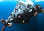  gundam lowres mecha mobile_suit_gundam robographer underwater water zock 